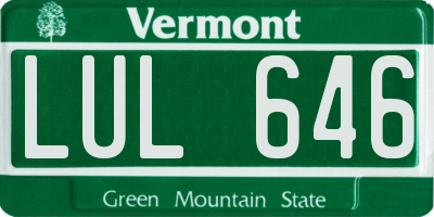 VT license plate LUL646