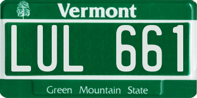 VT license plate LUL661