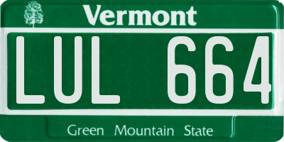 VT license plate LUL664