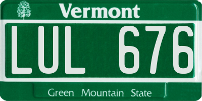 VT license plate LUL676