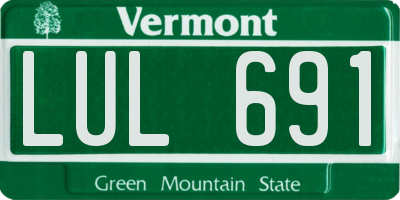 VT license plate LUL691