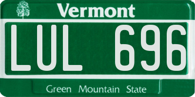 VT license plate LUL696