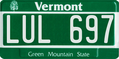 VT license plate LUL697