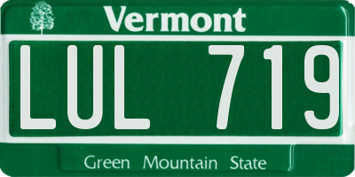 VT license plate LUL719