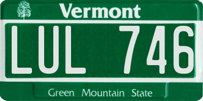 VT license plate LUL746
