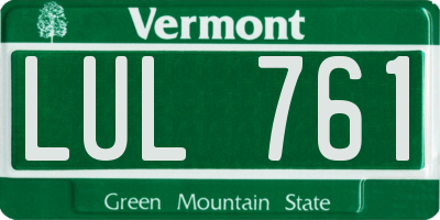 VT license plate LUL761