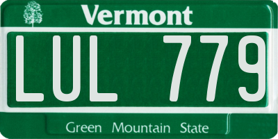 VT license plate LUL779