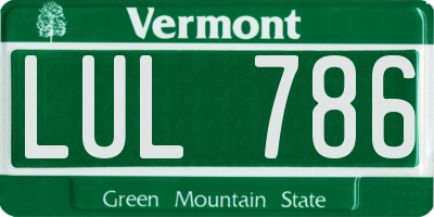 VT license plate LUL786