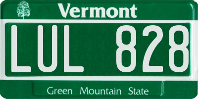 VT license plate LUL828