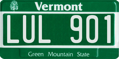 VT license plate LUL901