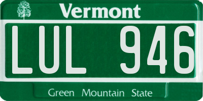 VT license plate LUL946
