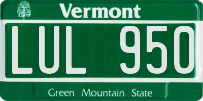 VT license plate LUL950