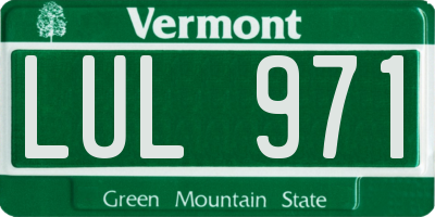 VT license plate LUL971