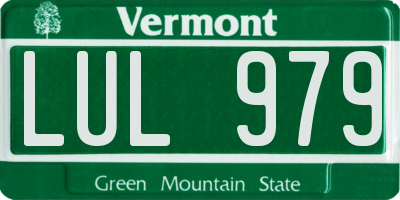 VT license plate LUL979