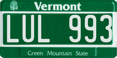 VT license plate LUL993