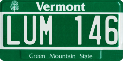 VT license plate LUM146