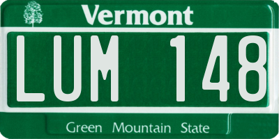 VT license plate LUM148