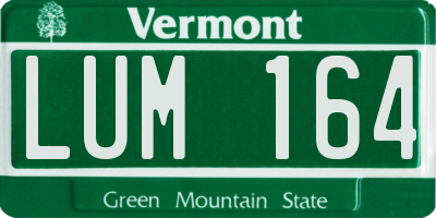 VT license plate LUM164