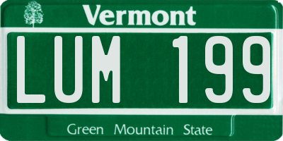 VT license plate LUM199