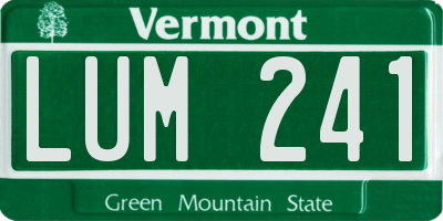 VT license plate LUM241