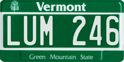 VT license plate LUM246