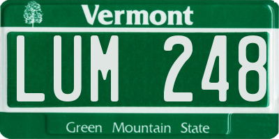 VT license plate LUM248