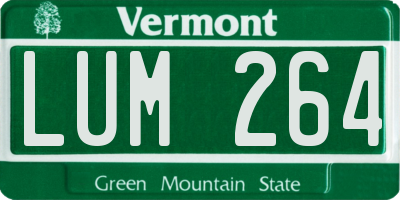 VT license plate LUM264