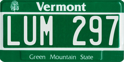 VT license plate LUM297