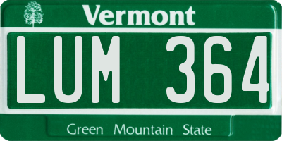 VT license plate LUM364