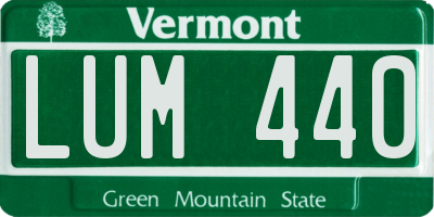 VT license plate LUM440