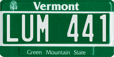 VT license plate LUM441