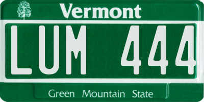 VT license plate LUM444