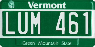 VT license plate LUM461
