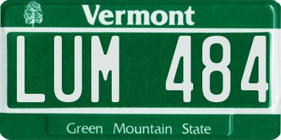 VT license plate LUM484