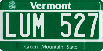 VT license plate LUM527