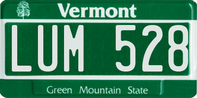 VT license plate LUM528