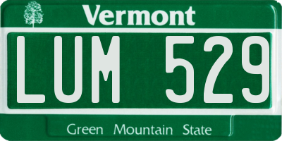 VT license plate LUM529