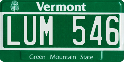 VT license plate LUM546
