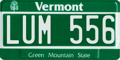 VT license plate LUM556