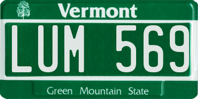 VT license plate LUM569