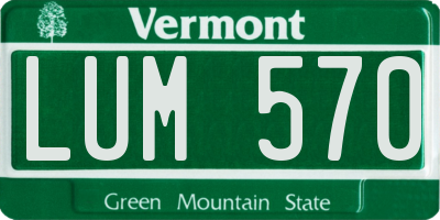 VT license plate LUM570