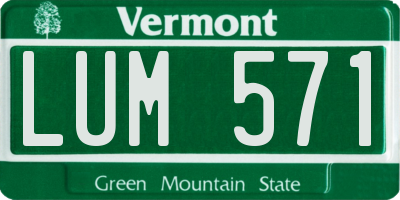VT license plate LUM571