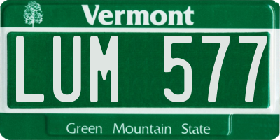 VT license plate LUM577