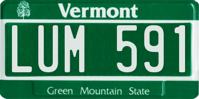 VT license plate LUM591