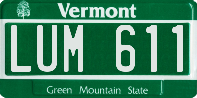 VT license plate LUM611
