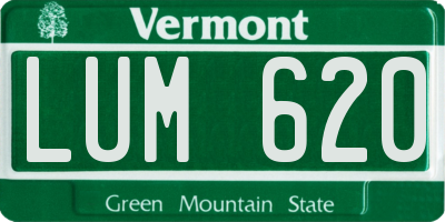 VT license plate LUM620