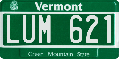 VT license plate LUM621