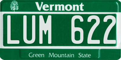 VT license plate LUM622