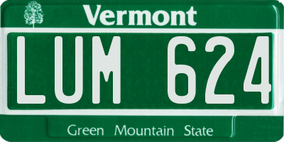 VT license plate LUM624