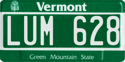 VT license plate LUM628